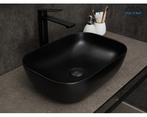 Раковина Gid Bm1333 53367 накладная черная матовая 46x32.5x13.5