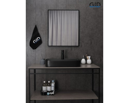 Раковина Gid Bm9660 53376 накладная черная матовая 60x40x11
