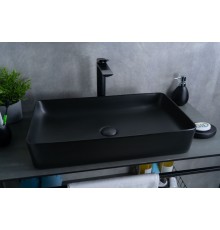 Раковина Gid Bm9396 53344 накладная черная матовая 60x34x11