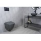 Раковина Gid 9081gnm 53404 накладная серая матовая 36x36x14