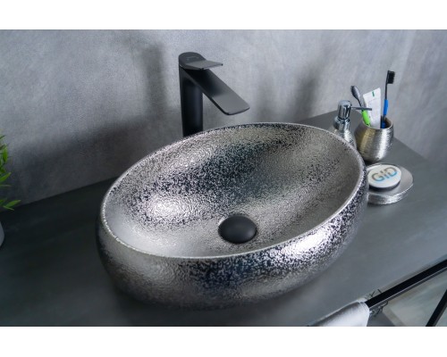 Раковина Gid 9030s 52235 накладная хром 48x34x15
