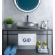 Раковина Gid 9030s 52235 накладная хром 48x34x15