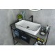 Раковина Gid Nc9399 52225 накладная белая / черная 60x34x11