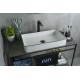 Раковина Gid Nc9399 52225 накладная белая / черная 60x34x11