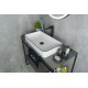 Раковина Gid Nc9399 52225 накладная белая / черная 60x34x11