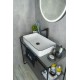 Раковина Gid Nc9399 52225 накладная белая / черная 60x34x11