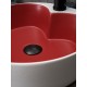 Раковина Gid N9013LS 52237 накладная красная матовая / белый графит 40x40x13