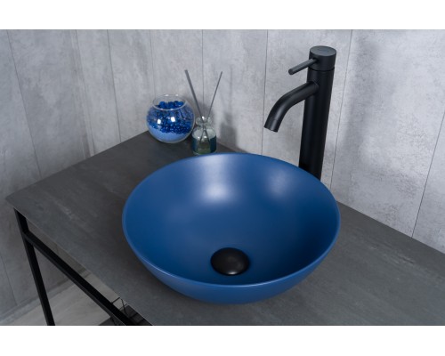Раковина Gid 9081bum 53401 накладная синяя матовая 36x36x14