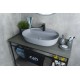 Раковина Gid Gm1346 53341 накладная серая матовая 61x41x14