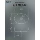 Раковина Gid Nc433 52219 накладная белая / золото 48x34x15