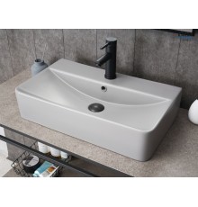 Раковина Gid Gm1344 52236 накладная серая матовая 61x35.5x14