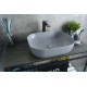 Раковина Gid Gm1302 53336 накладная серая матовая 50x40x14