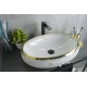 Раковина Gid Nc472 52222 накладная белая / золото 60x41x15