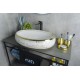 Раковина Gid Nc472 52222 накладная белая / золото 60x41x15