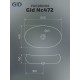 Раковина Gid Nc472 52222 накладная белая / золото 60x41x15