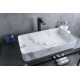 Раковина Gid Mnc396C 54476 накладная под камень глянцевая 60x34x11