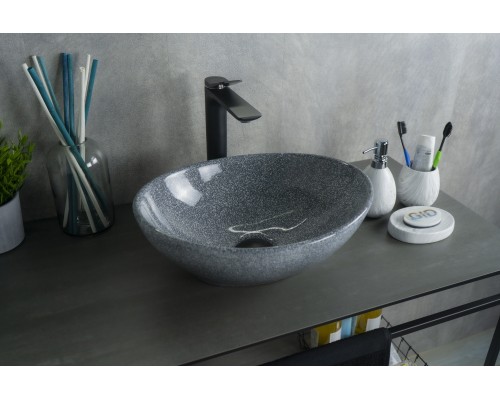 Раковина Gid Mnc331 54430 накладная под камень глянцевая 41x34x15