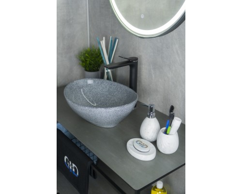 Раковина Gid Mnc331 54430 накладная под камень глянцевая 41x34x15