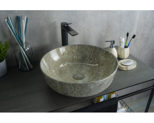 Раковина Gid Mnc498 54438 накладная под камень глянцевая 41.5x41.5x13.5