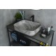 Раковина Gid Mnc597 54458 накладная под камень глянцевая 50x39x13