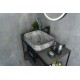 Раковина Gid Mnc597 54458 накладная под камень глянцевая 50x39x13