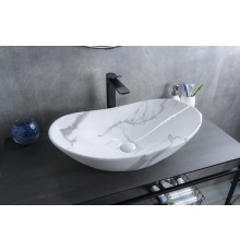 Раковина Gid Mnc811C 54478 накладная под камень глянцевая 61x37x15