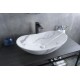 Раковина Gid Mnc811C 54478 накладная под камень глянцевая 61x37x15
