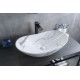Раковина Gid Mnc811C 54478 накладная под камень глянцевая 61x37x15
