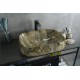 Раковина Gid Mnc186 54423 накладная под камень глянцевая 56x42x14