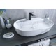 Раковина Gid Mnc346C 54470 накладная под камень глянцевая 61x41x14