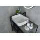 Раковина Gid Mnc190 54426 накладная под камень глянцевая 50x39x13