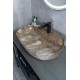 Раковина Gid Mnc346T 54471 накладная под камень глянцевая 61x41x14