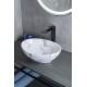 Раковина Gid Mnc138C 54473 накладная под камень глянцевая 41x34x15