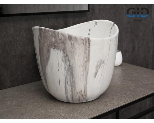 Раковина Gid Mnc9303 54479 накладная под камень матовая 36x36x32