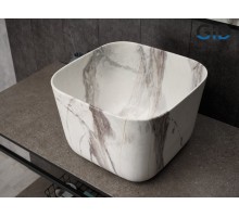 Раковина Gid Mnc9301 54480 накладная под камень матовый 36x36x25.5