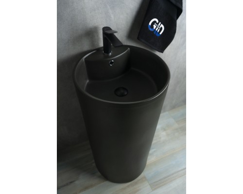 Раковина Gid Nb135bg 81109 накладная черная графит 45x45x85