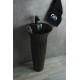 Раковина Gid Nb132bg 81114 накладная под черная  графит 41x41x84