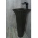 Раковина Gid Nb132bg 81114 накладная под черная  графит 41x41x84