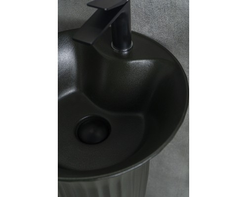 Раковина Gid Nb132bg 81114 накладная под черная  графит 41x41x84