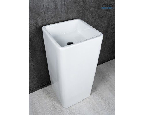 Раковина Gid Nb149 81119 накладная белая 41x41x85