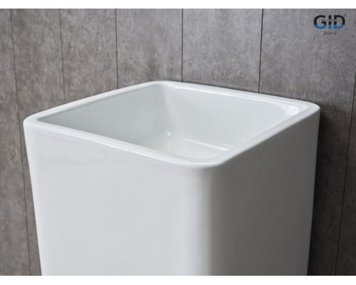 Раковина Gid Nb149 81119 накладная белая 41x41x85