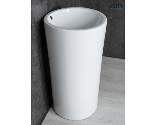 Раковина Gid Nb163 81107 накладная белая 46x46x85