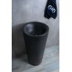 Раковина Gid Nb130bg 81110 накладная черная графит 40x40x85