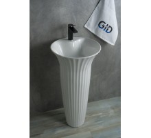 Раковина Gid Nb132 81113 накладная белая 41x41x84