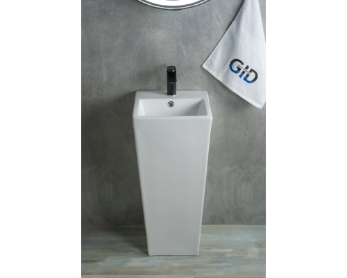 Раковина Gid Nb147 81104 накладная белая 34x33x85