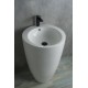 Раковина Gid Nb133 81106 накладная белая 49x49x82
