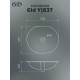 Раковина Gid Yj837 71164 встаиваемая снизу белая 53x44.5x22
