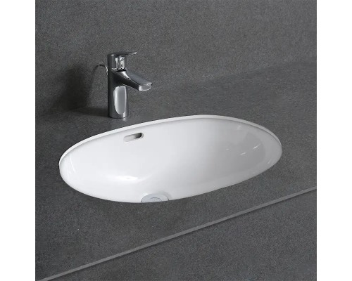 Раковина Gid Yj8004 71163 встаиваемая снизу белая 55x39.5x19