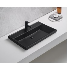 Раковина Gid Bm5560s 72205 встраиваемая сверху черная матовая 61x46.5x15