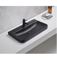 Раковина Gid Bm9580s 72211 встраиваемая сверху черная матовая 81x46.5x16.5